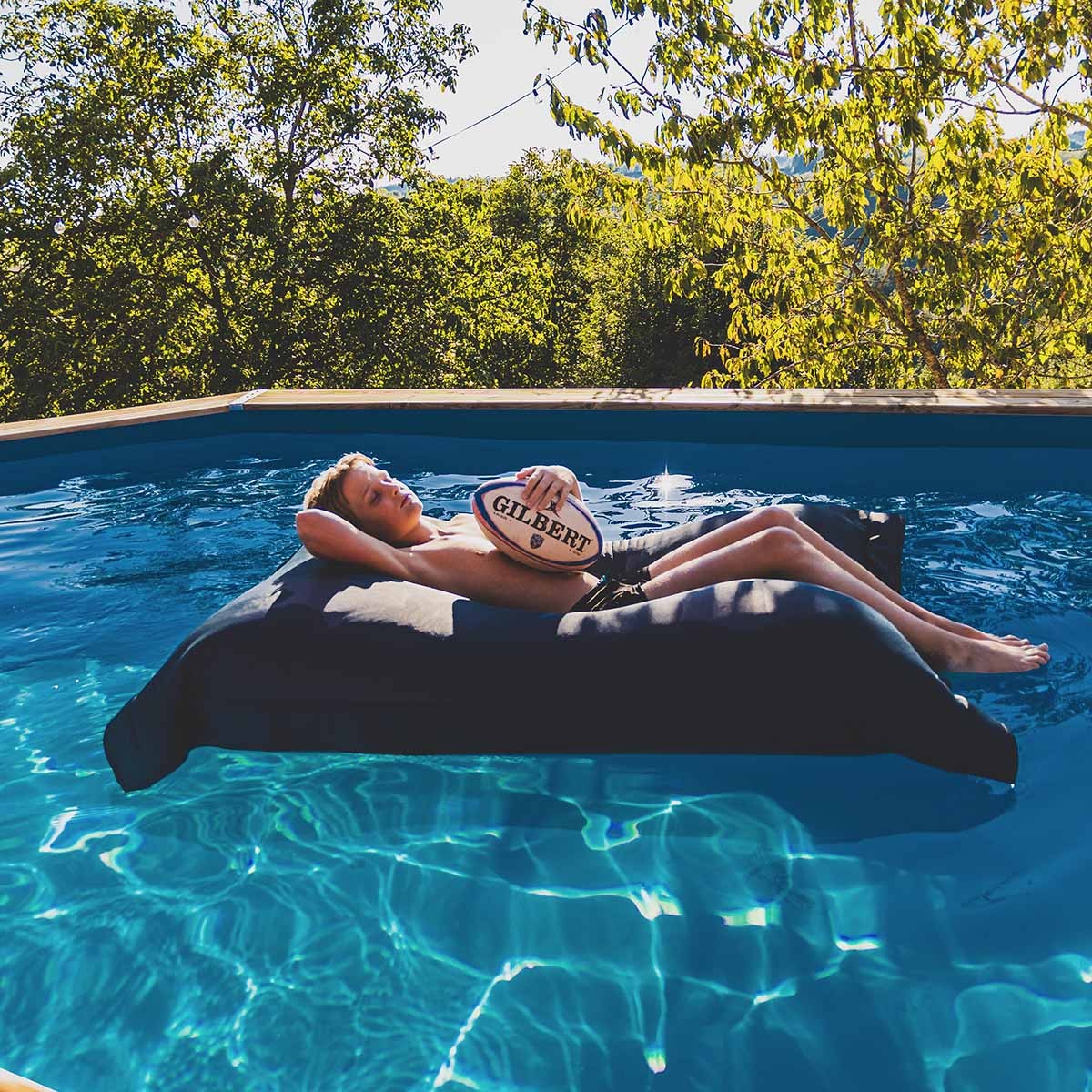 Pouf Piscine Gris Anthracite