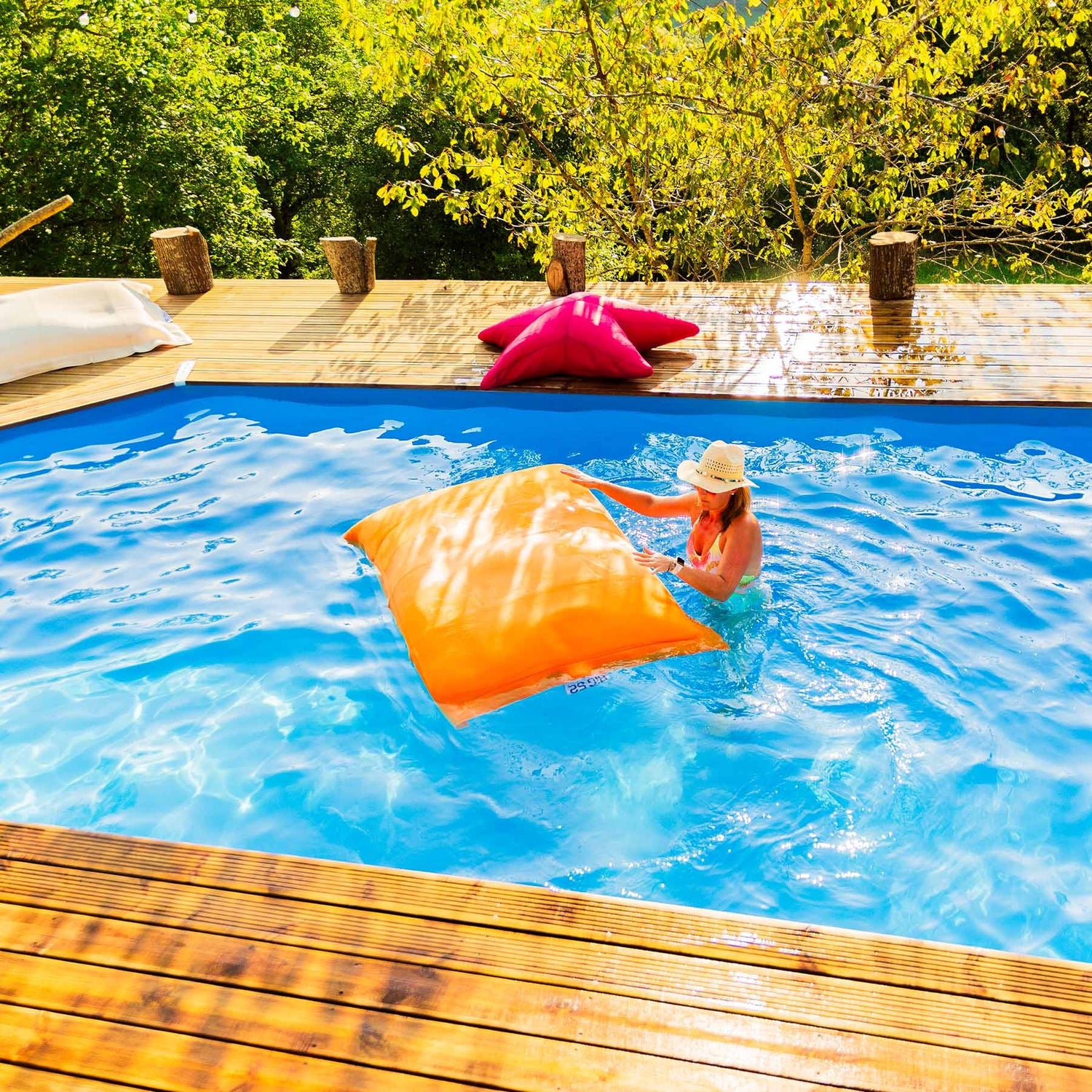 Pouf Piscine Orange