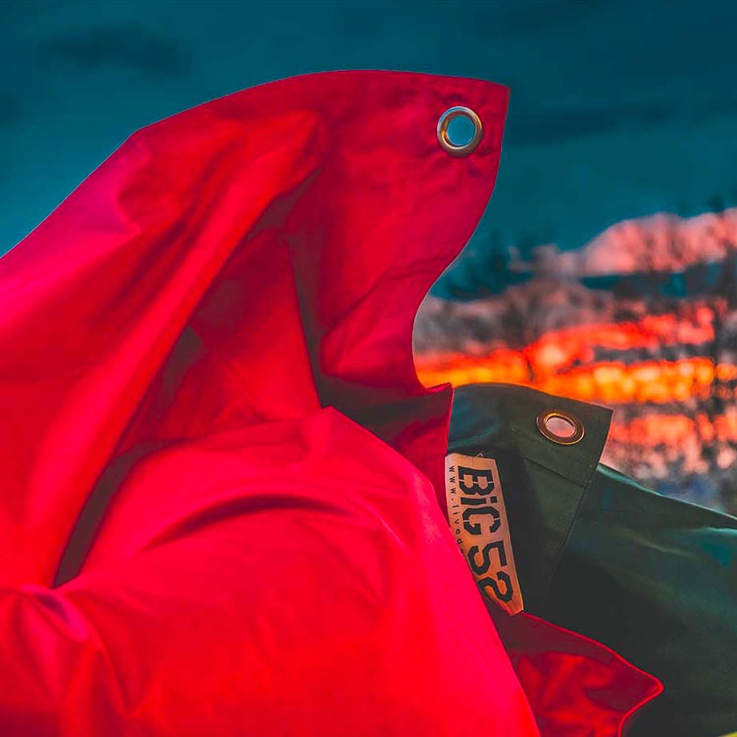 Pouf Extérieur Bleu IRON RAW