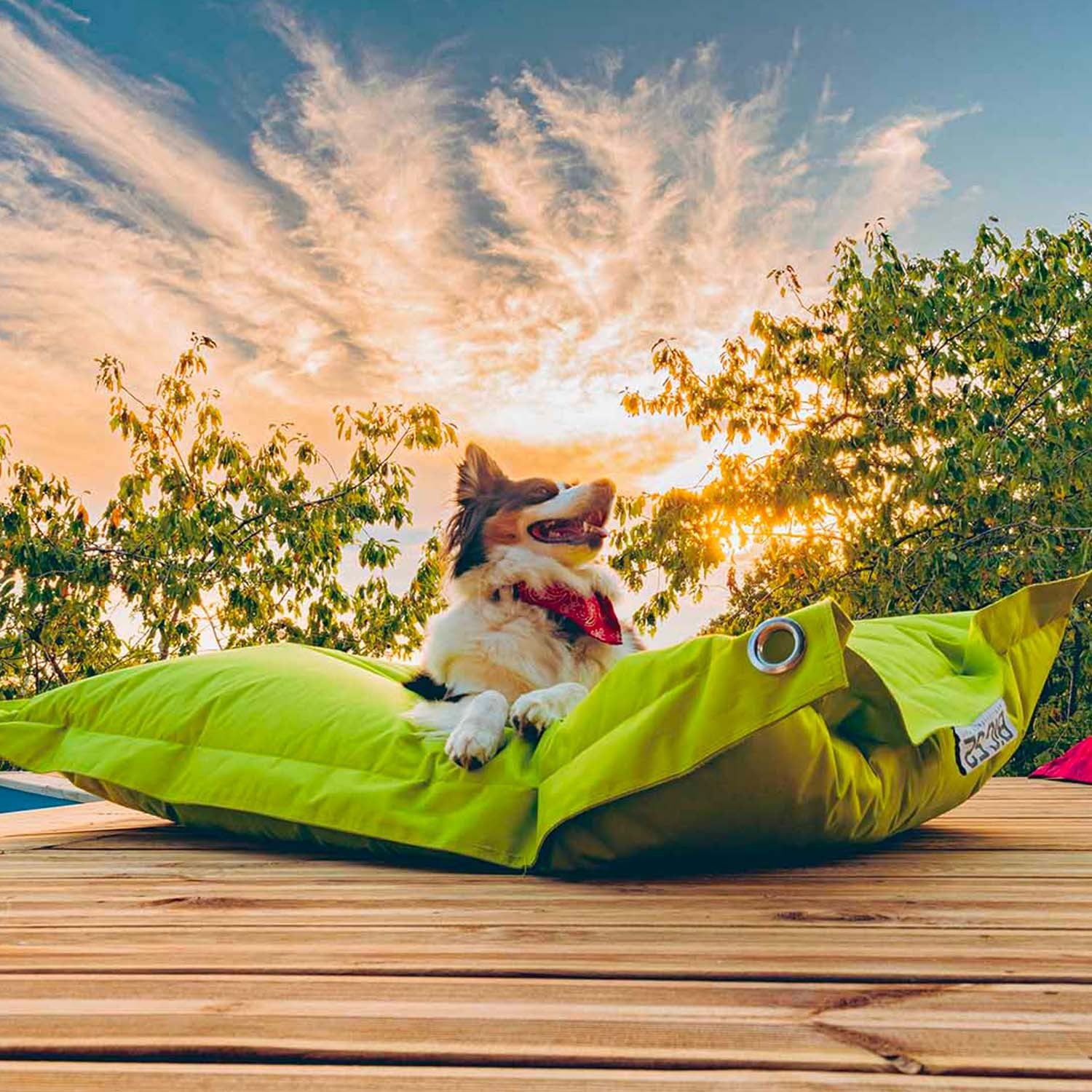 Pouf Extérieur Orange IRON RAW