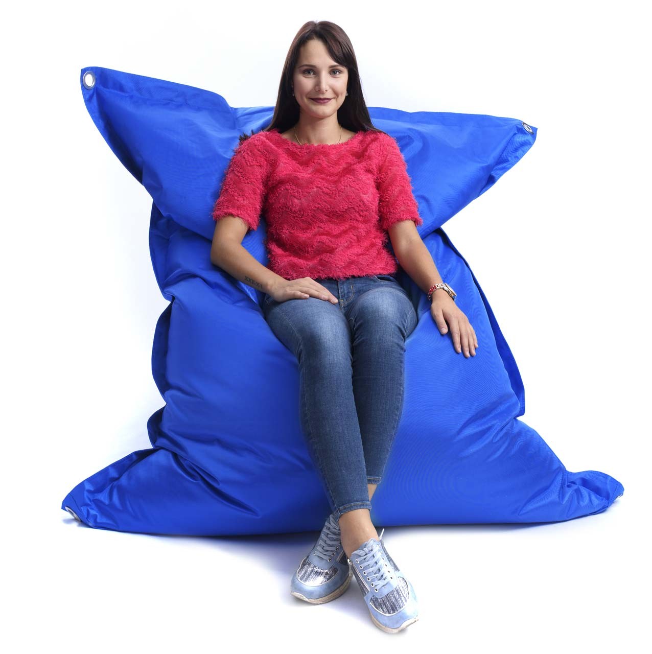 Pouf Extérieur Bleu IRON RAW