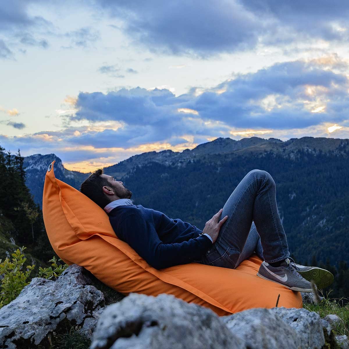 Pouf Extérieur Prune IRON RAW