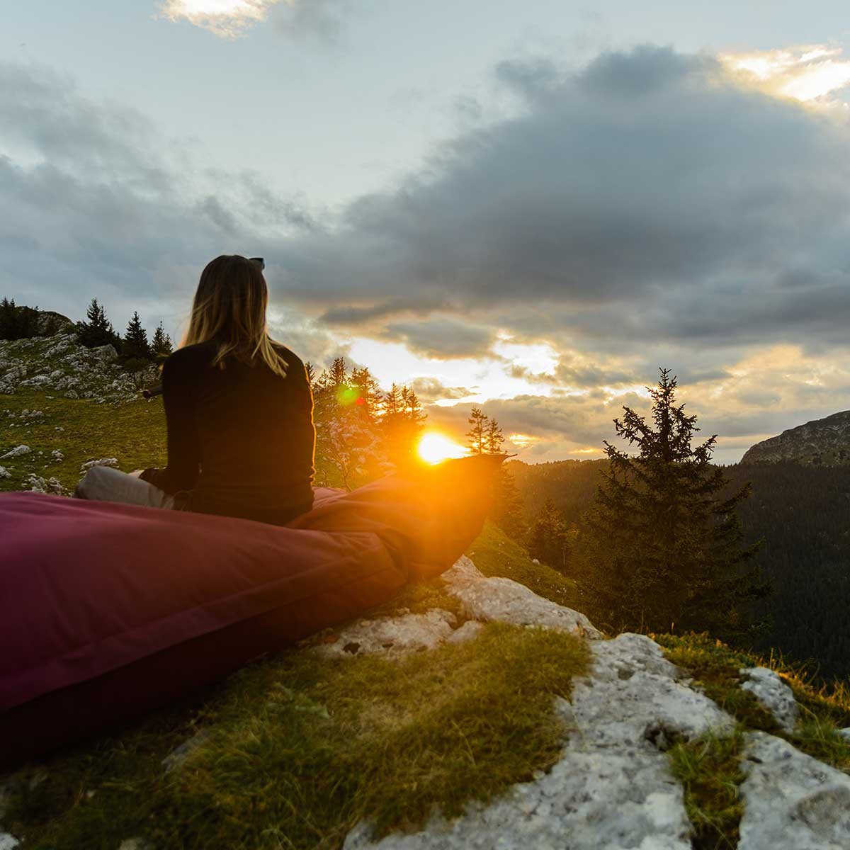 Pouf Géant XXL Bleu Canard