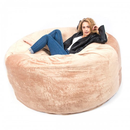 Giant Sofa Pouf XXXL BiG52 Titan - Interno in Pelliccia Nera