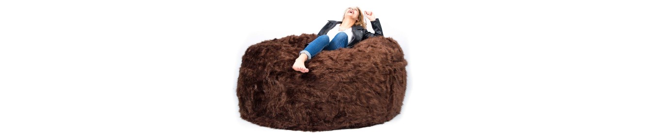 Giant Round XXL Pouffe Fur Sofa - Kostenlose Lieferung 24 / 72H