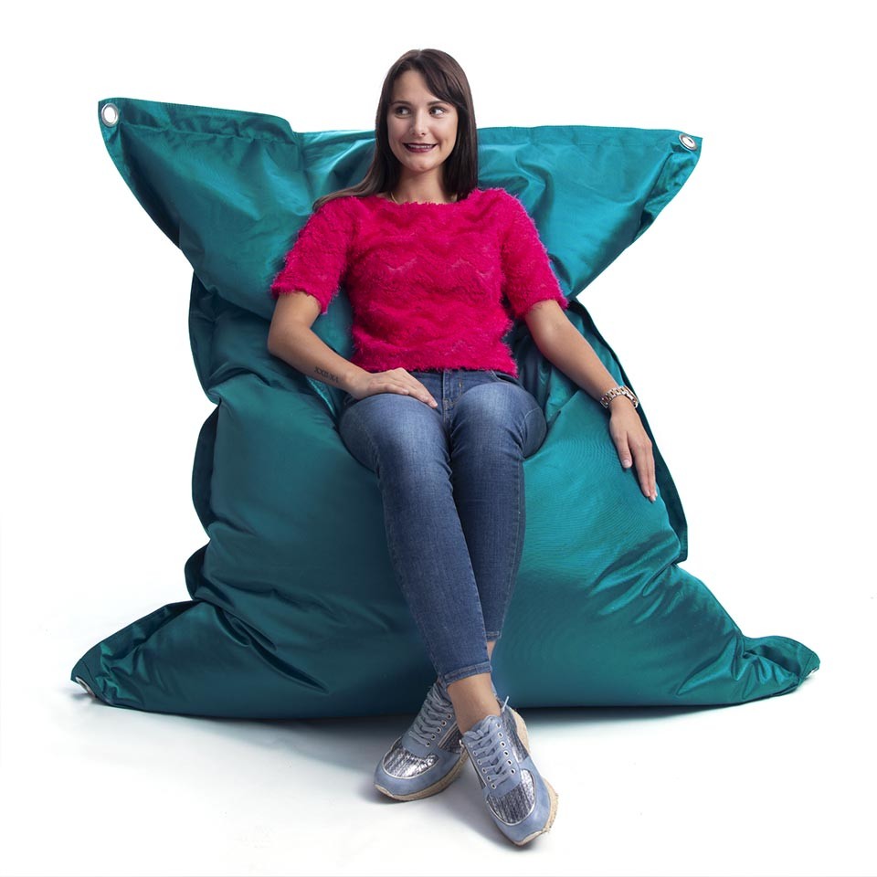 Pouf Extérieur Turquoise IRON RAW